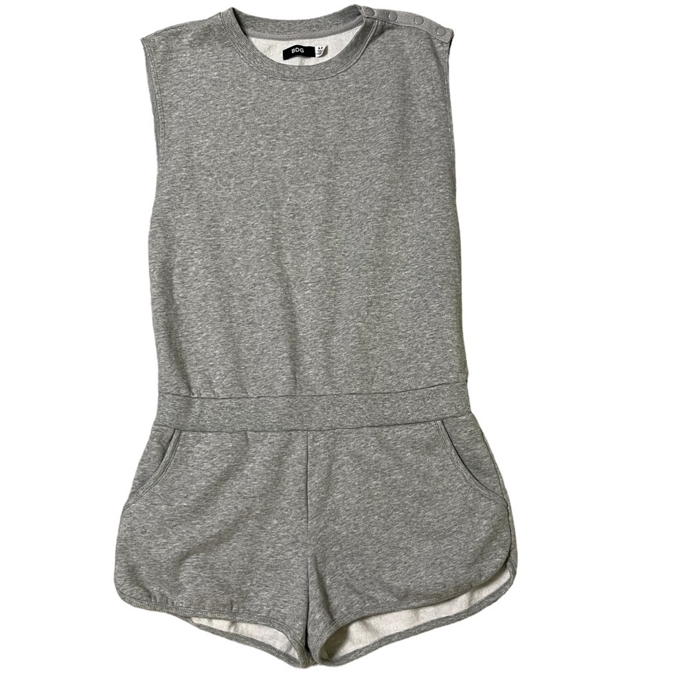 Urban Outfitters BDG Bubbalicious Grey Muscle Sweatshirt Romper Size S